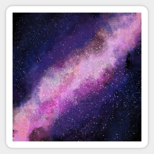 Purple Watercolour Galaxy Sticker